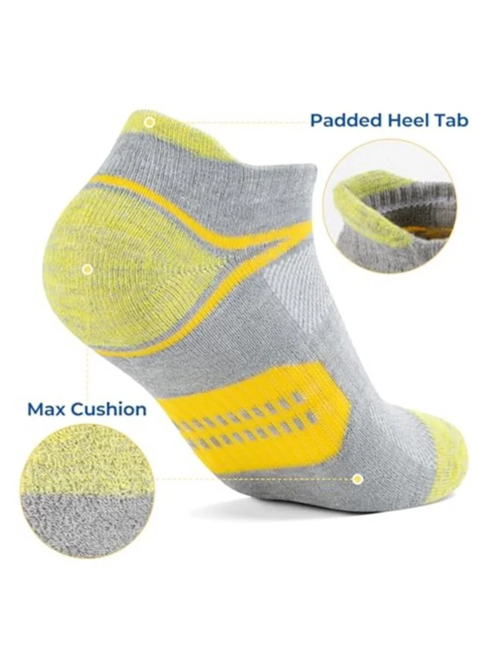 7 Pairs Womens Ankle Socks Athletic Cushion Low cut Mositure Wicking Sports